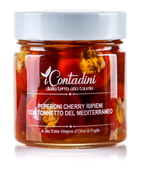 iCONTADINI CHERRY PEPPERS STUFFED TUNA 6x230g