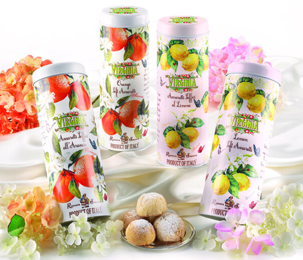 VIRGINIA SOFT CITRUS AMARETTI tin 12x140g