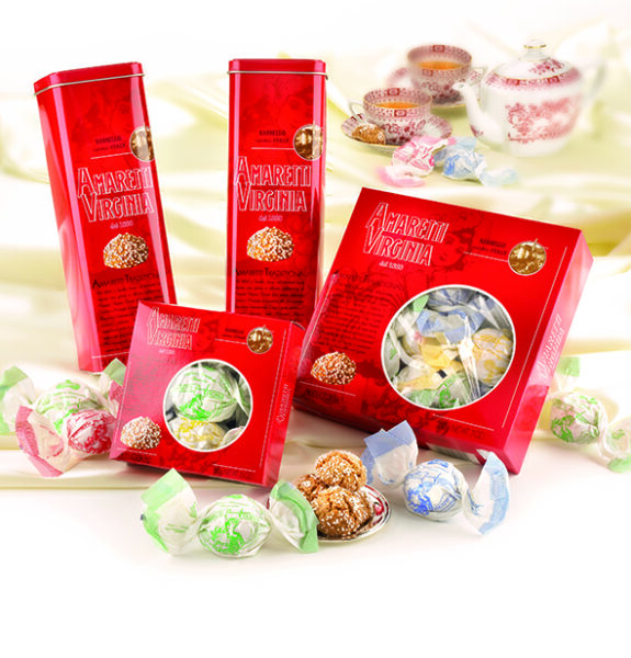 VIRGINIA CRUNCHY AMARETTI Spagh. tin12x175g