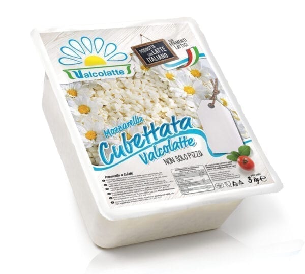 VALCOLATTE MOZZ. FIORDILATTE CUBED 4X3kg